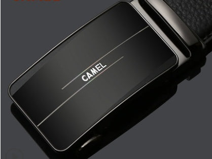 Leather Automatic Buckle Belt CAMEL