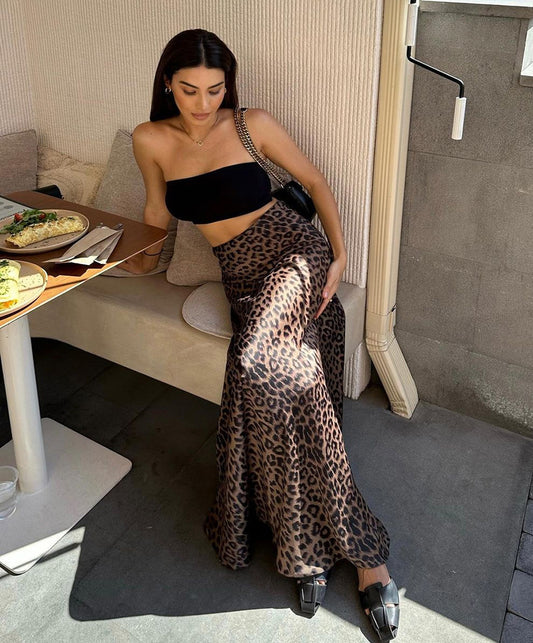 Leopard Print Mermaid Skirt
