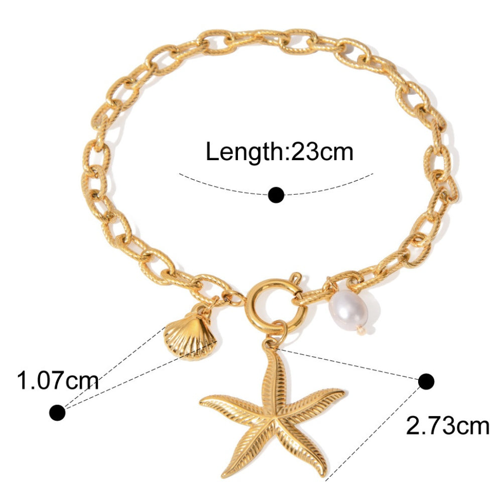 Starfish Pearl Bracelet