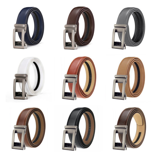 Men's Genuine Leather Belt Alloy Buckle