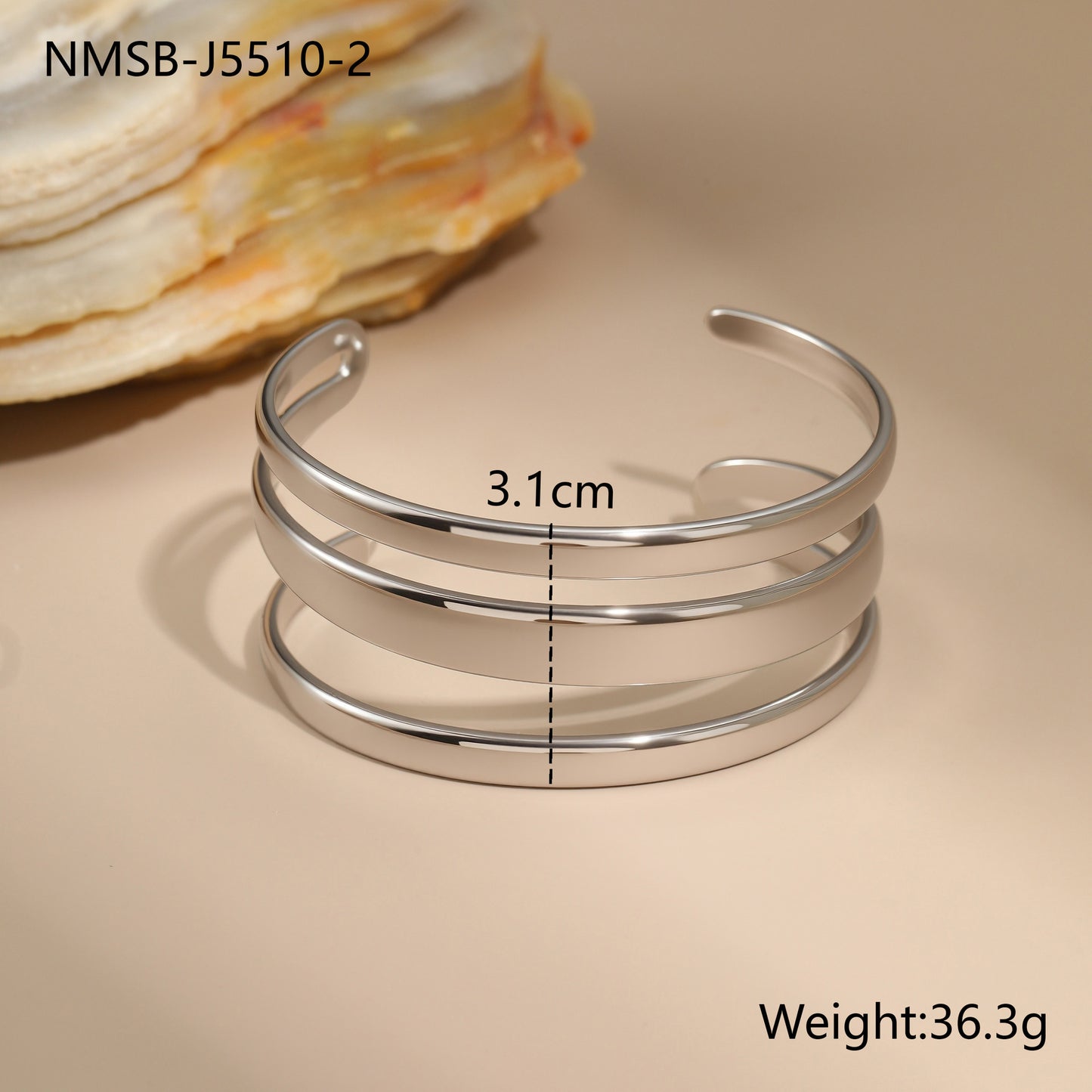 Stainless Steel Simple Opening Bracelet