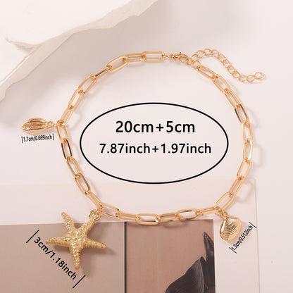 Anklet Three-dimensional Starfish Accessories Holiday Accessories