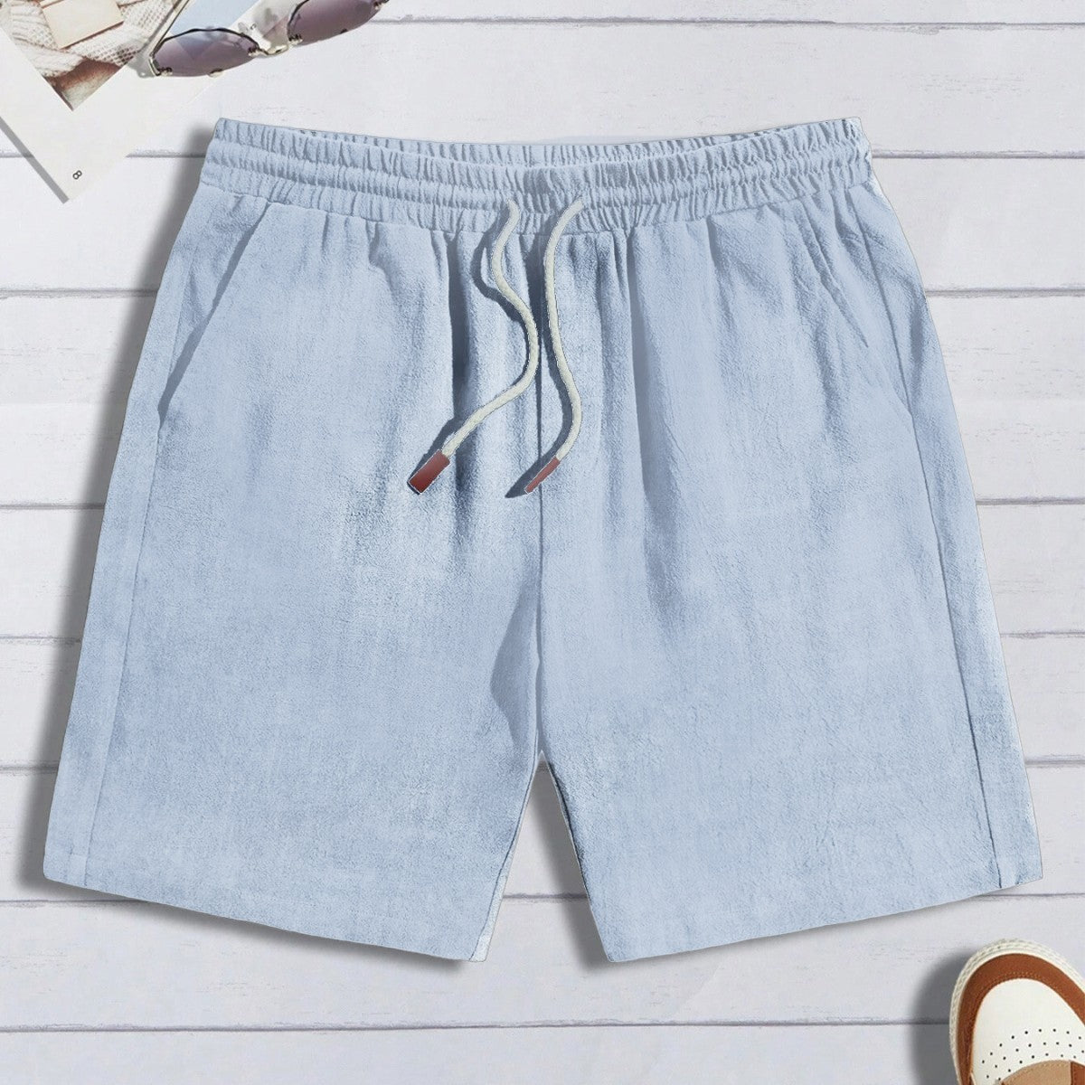 Thin Linen Shorts Men's Loose Fit Casual Shorts
