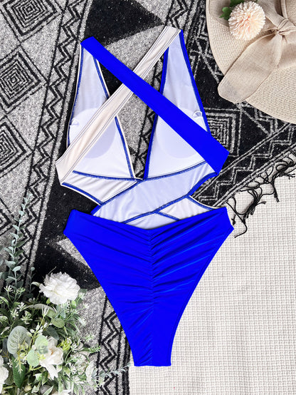 One Piece Swimsuit Panel Bikini