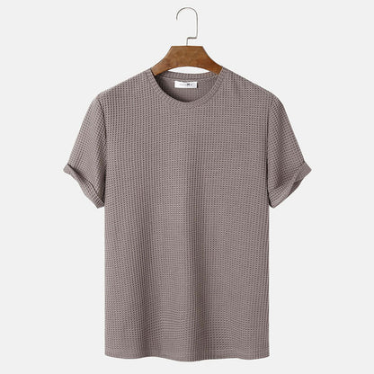 Solid Color Round Neck Basic Summer T-Shirt