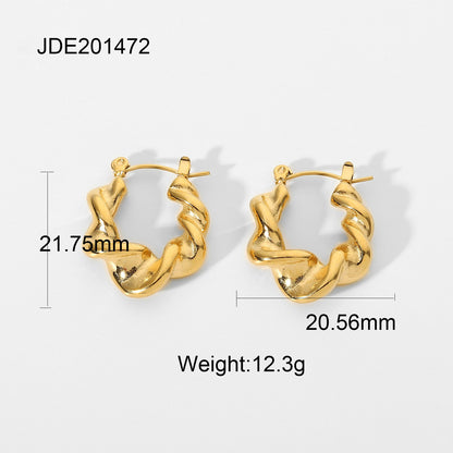 Temperament Circle Earrings Jewelry Accessories Stainless Steel