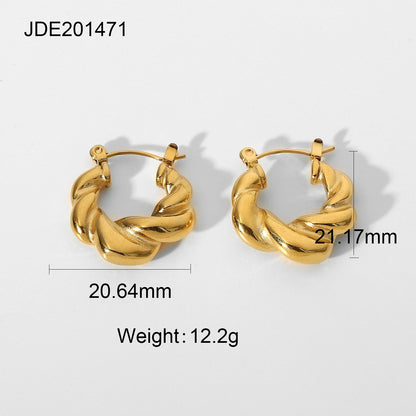 Temperament Circle Earrings Jewelry Accessories Stainless Steel