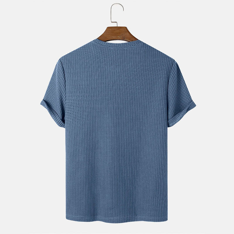 Solid Color Round Neck Basic Summer T-Shirt