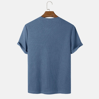 Solid Color Round Neck Basic Summer T-Shirt