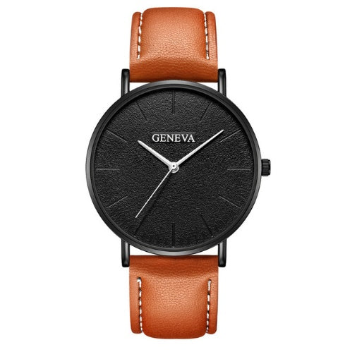 Men Wrist Watch Slim Elegant Quartz