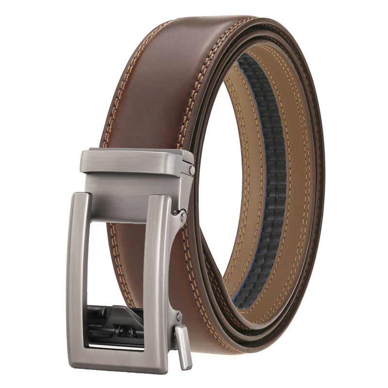 Men's Genuine Leather Belt Alloy Buckle