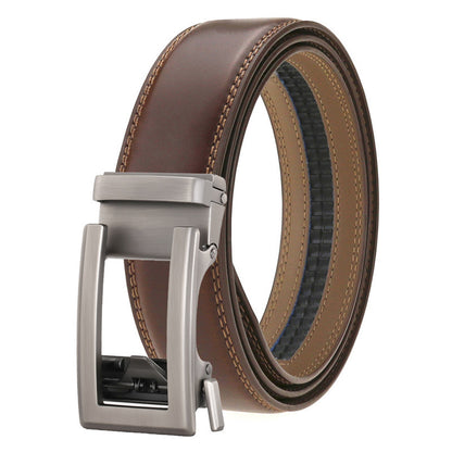 Men's Genuine Leather Belt Alloy Buckle