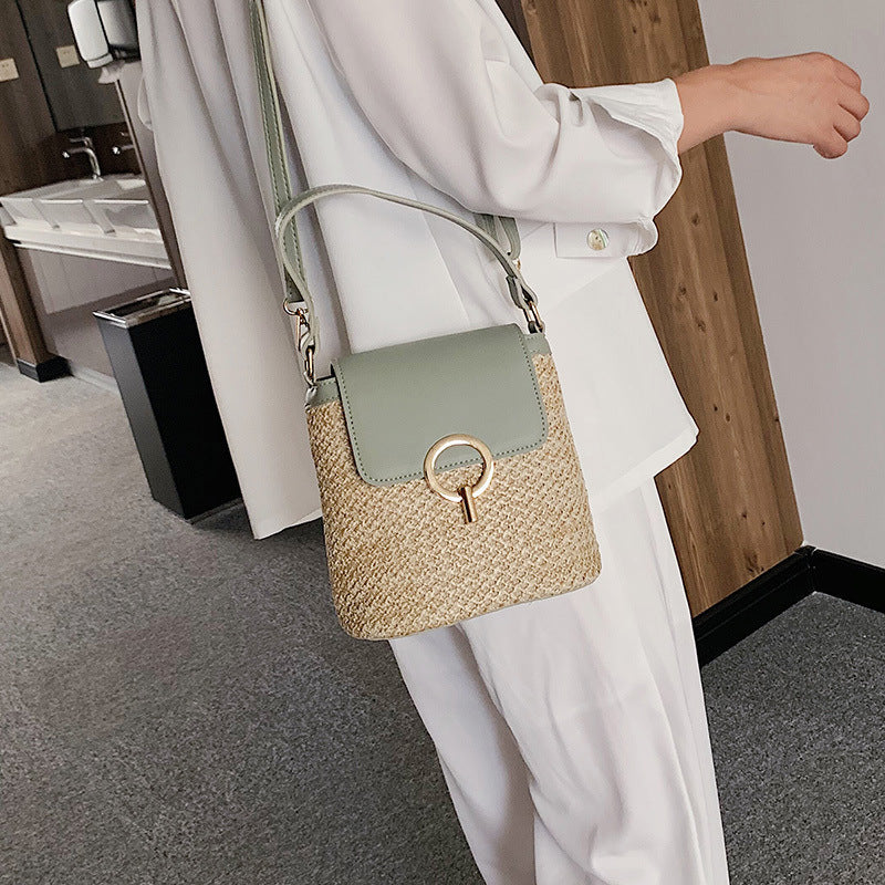 Straw Bag Hand-knitted