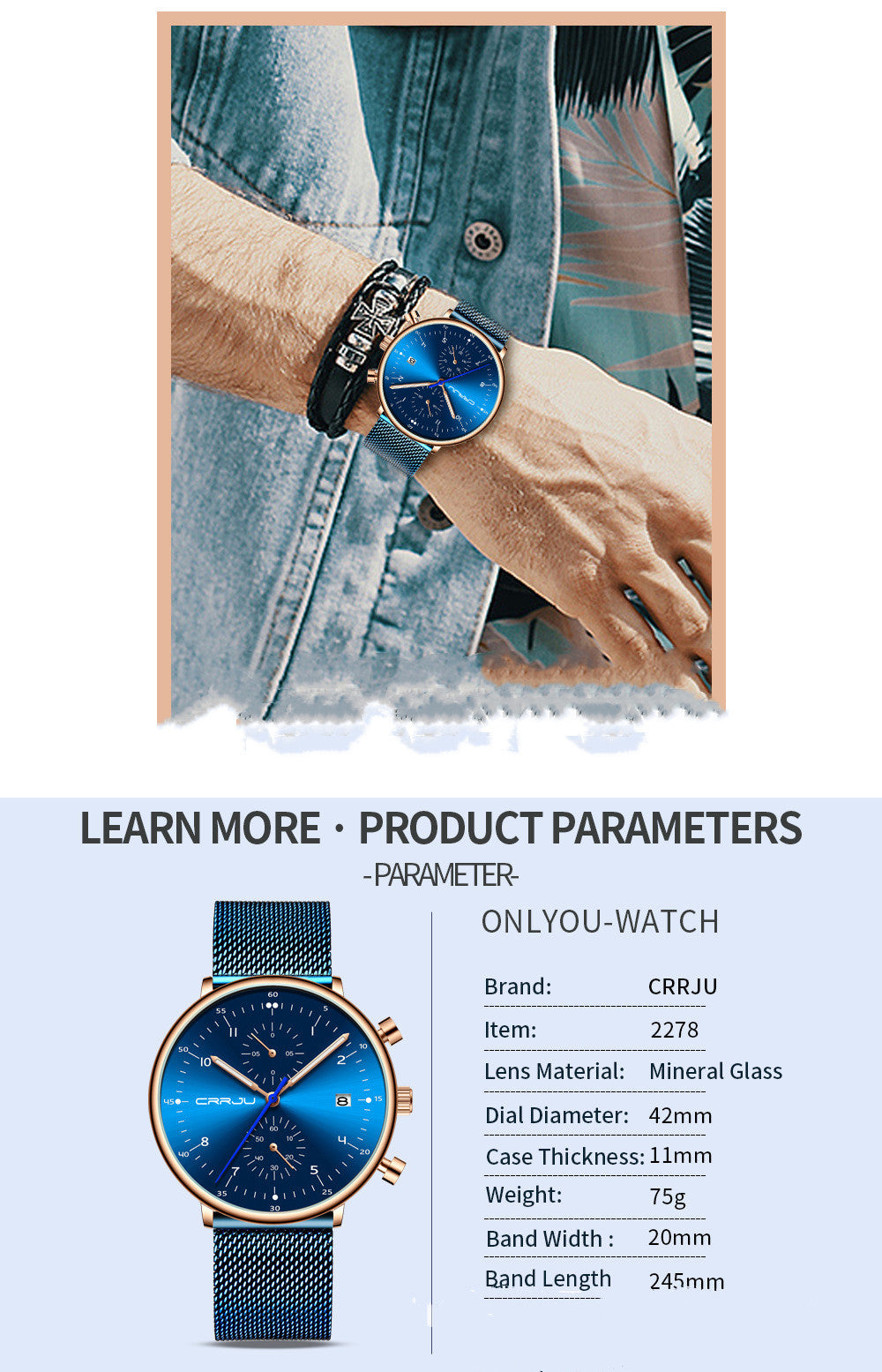 Mens Wrist Watch Stainless Steel