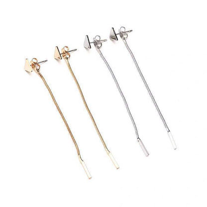 Long Earrings Tassel Triangle Small Earrings
