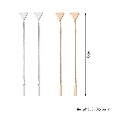 Long Earrings Tassel Triangle Small Earrings