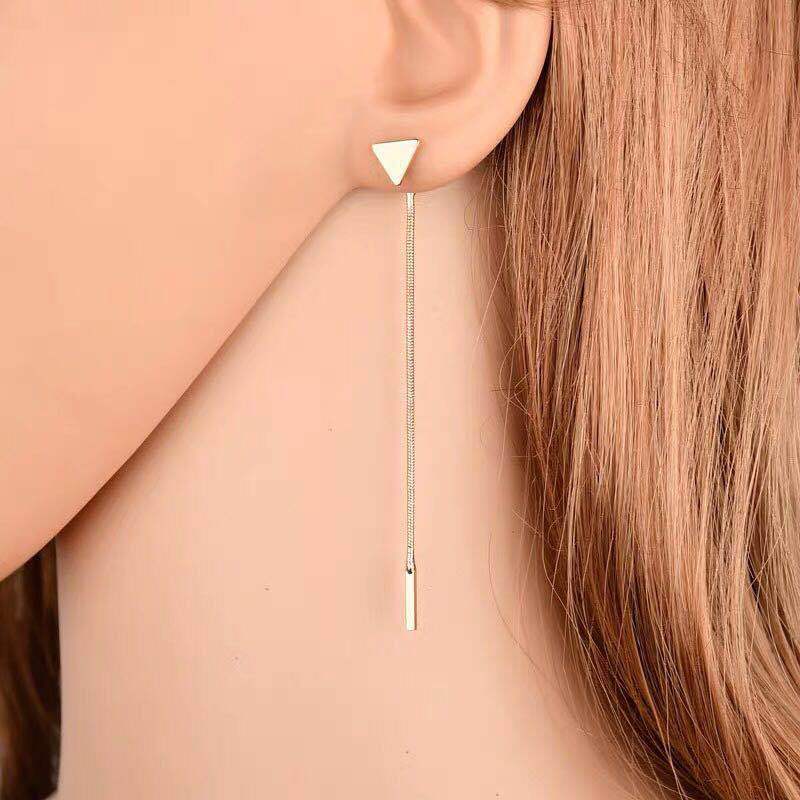 Long Earrings Tassel Triangle Small Earrings