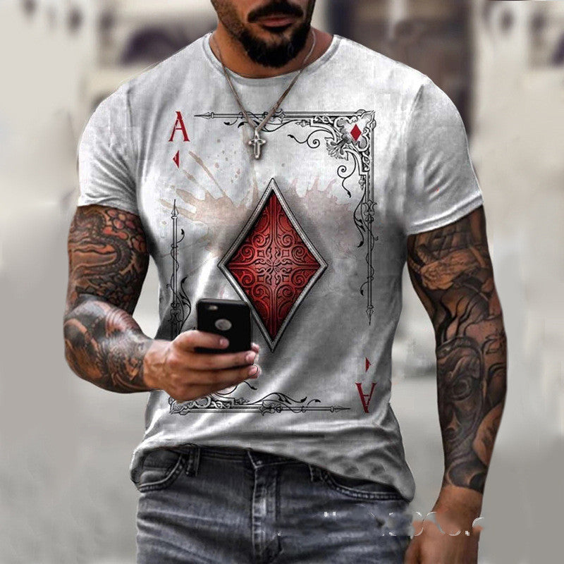 Playing Card Print Men's T-Shirt
