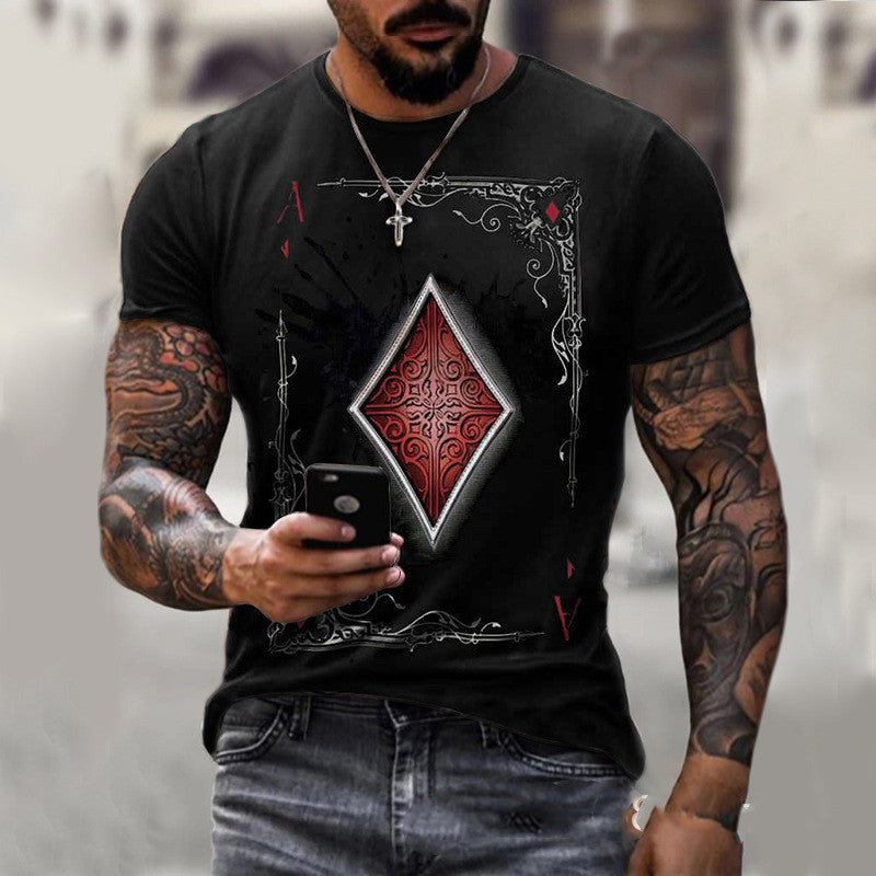 Playing Card Print Men's T-Shirt