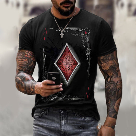 Playing Card Print Men's T-Shirt