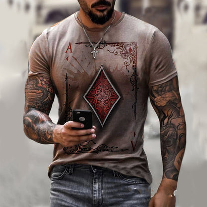 Playing Card Print Men's T-Shirt