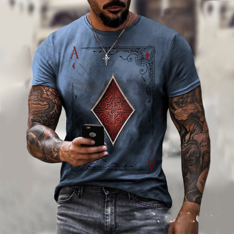 Playing Card Print Men's T-Shirt