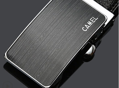 Leather Automatic Buckle Belt CAMEL