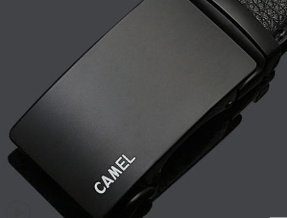 Leather Automatic Buckle Belt CAMEL