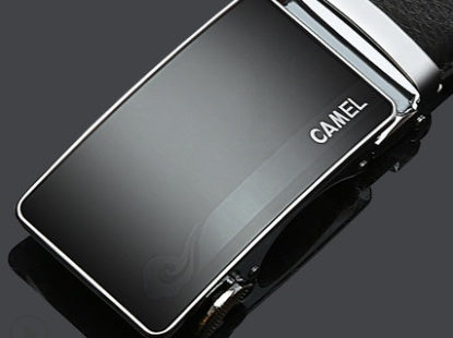 Leather Automatic Buckle Belt CAMEL