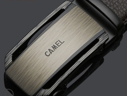 Leather Automatic Buckle Belt CAMEL