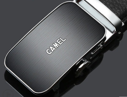 Leather Automatic Buckle Belt CAMEL