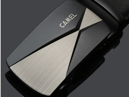 Leather Automatic Buckle Belt CAMEL