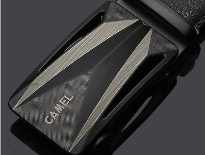 Leather Automatic Buckle Belt CAMEL
