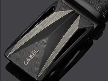Leather Automatic Buckle Belt CAMEL