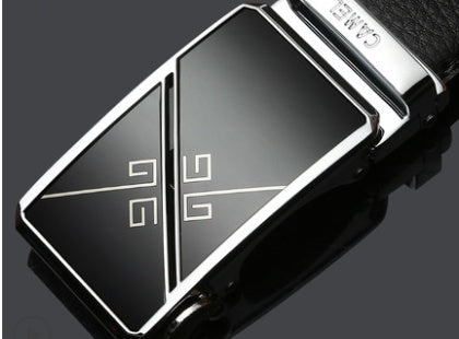 Leather Automatic Buckle Belt CAMEL