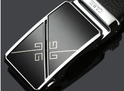 Leather Automatic Buckle Belt CAMEL