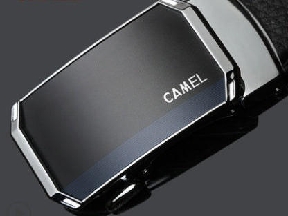 Leather Automatic Buckle Belt CAMEL