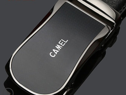 Leather Automatic Buckle Belt CAMEL