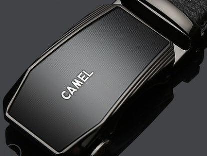 Leather Automatic Buckle Belt CAMEL