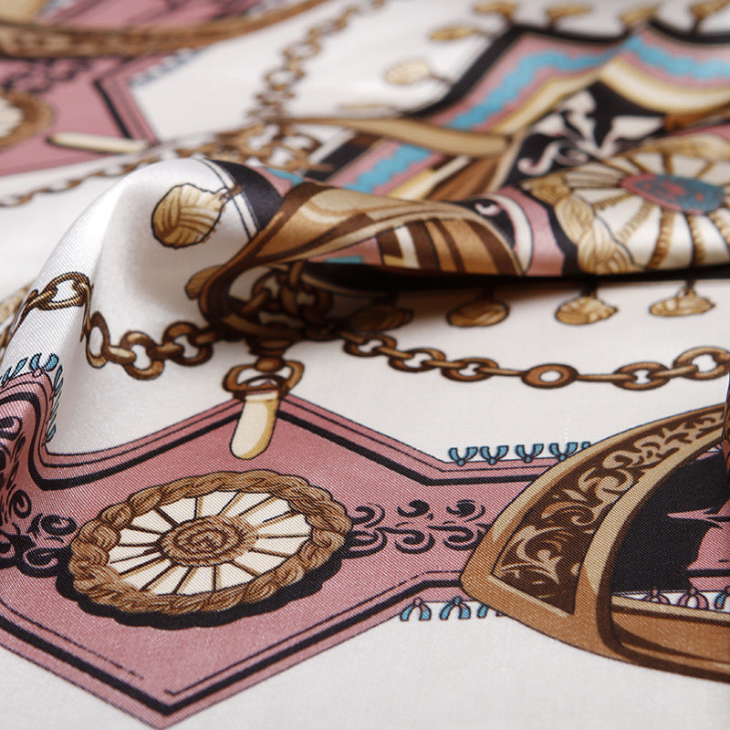 Women Scarf Printed Satin