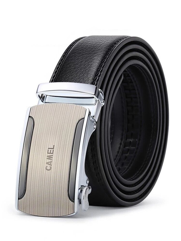 Leather Automatic Buckle Belt CAMEL
