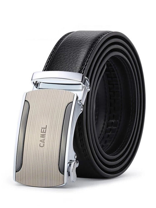 Leather Automatic Buckle Belt CAMEL