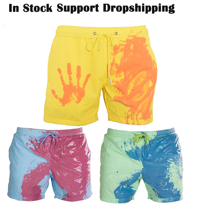 Magic Color Change Beach Swimming Shorts