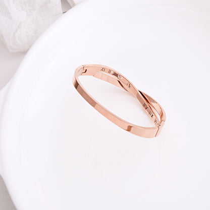 Roman Word Diamond Bracelet