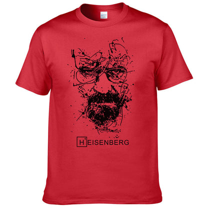 Heisenberg Print Cotton T-shirt Men