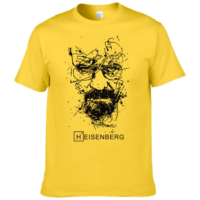 Heisenberg Print Cotton T-shirt Men