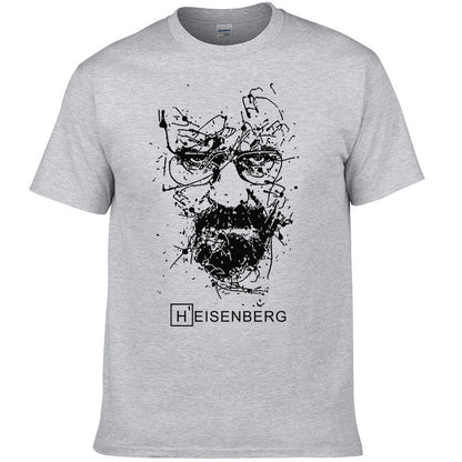 Heisenberg Print Cotton T-shirt Men