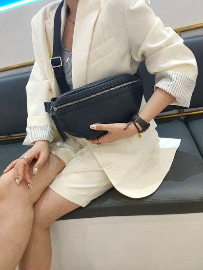 Genuine Leather Waist Bag Simple and Classy