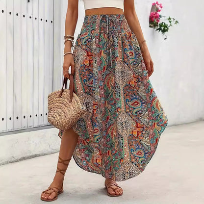Boho Printed A- Line Casual Skirt