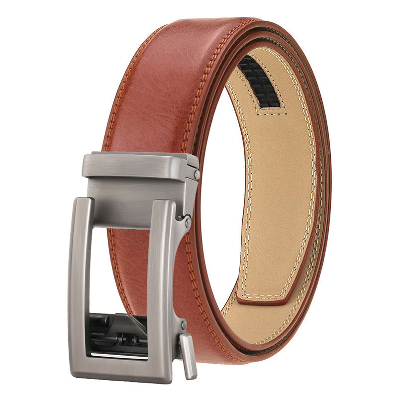 Men's Genuine Leather Belt Alloy Buckle